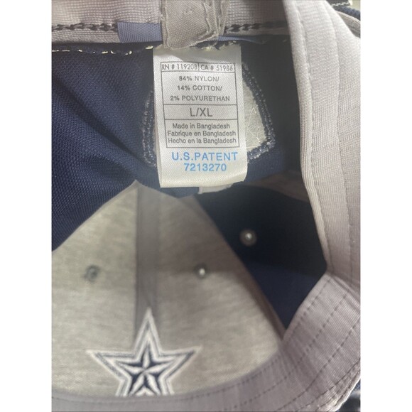 Reebok on Field Fitted Hat Dallas Cowboys Large XL Blue Gray Paint Splatter NWOT - Picture 7 of 7